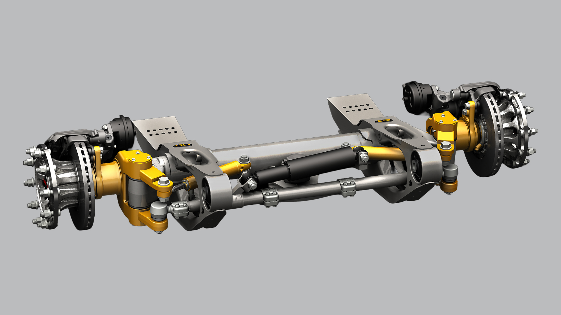 SAF-HOLLAND truck axle and suspension system for trailers and trucks.